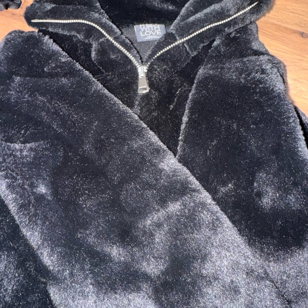 Crop Faux Fur coat